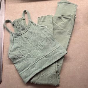 Sage green Free People matching Good Karma Set